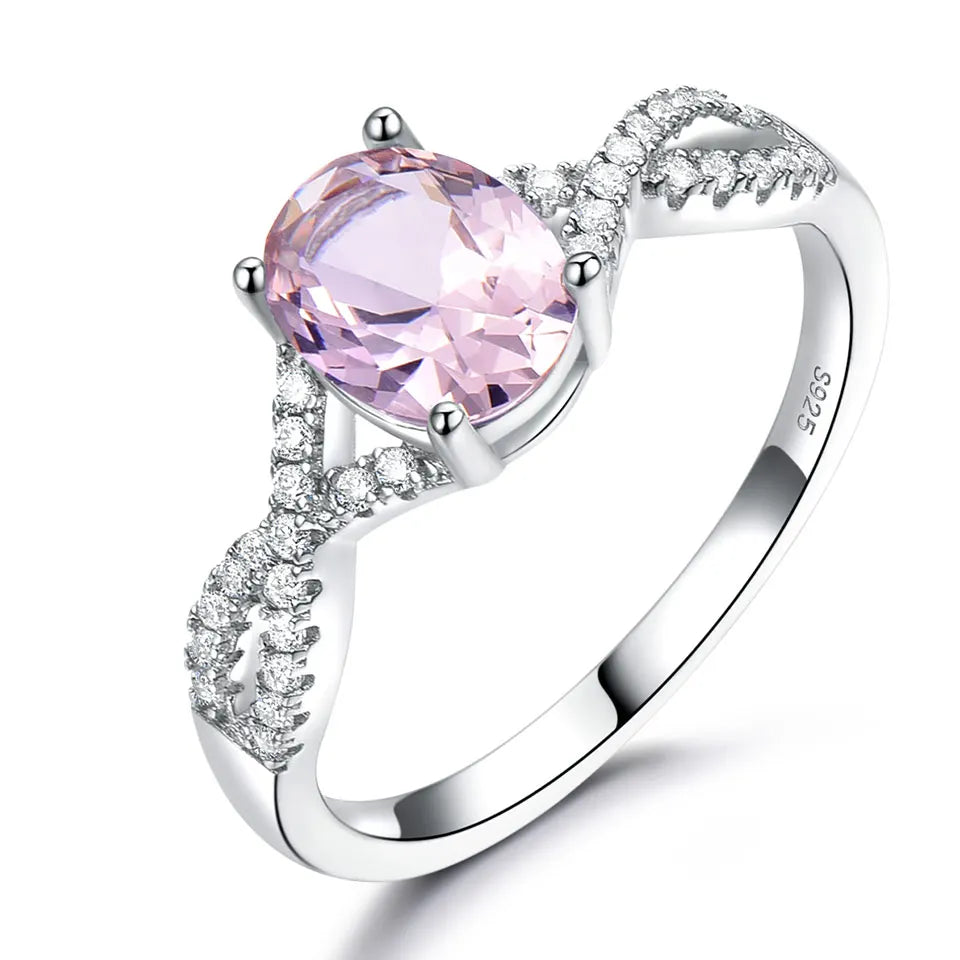 New Fashionable Blue Gemstone Ring 925 Sterling Silver Women Wedding Ring Sterling Silver Jewellery