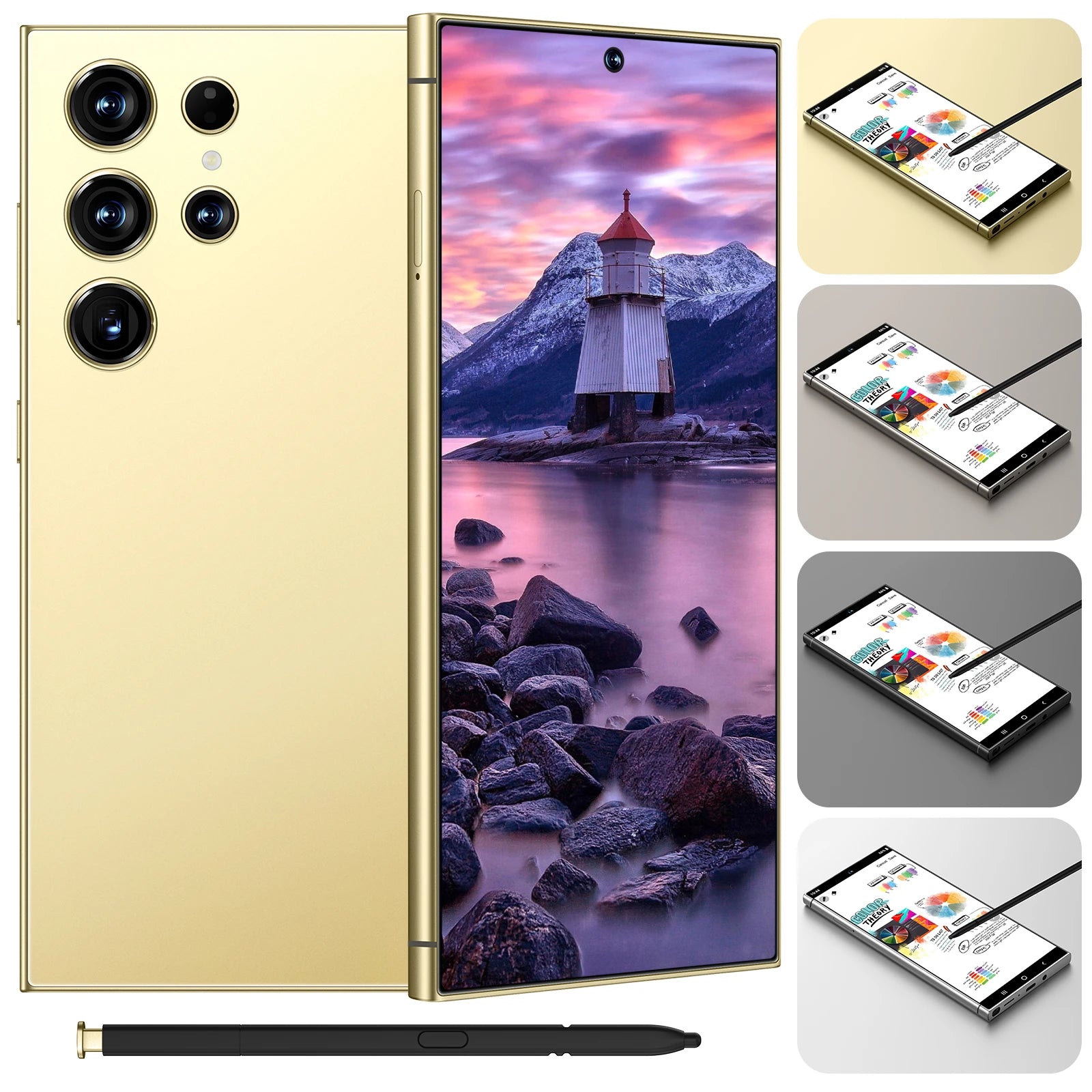 Samsum S24 Ultra Smartphones 8+256GB 5G Dual SIM Original CPU Octa Core HD Screen Resolution LTE Cellular Mobile Phone