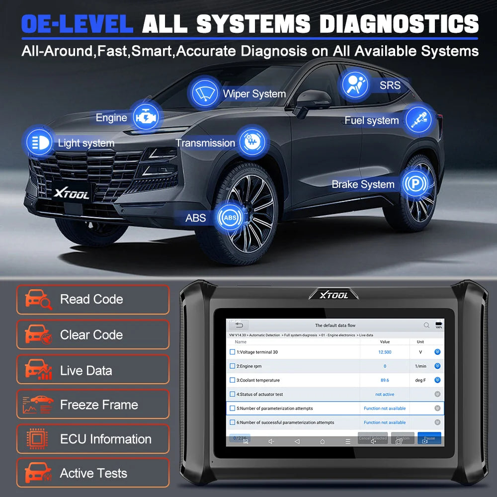 2024 XTOOL D7S OBD2 Car Automotive All System Diagnostic Tool  ECU Coding Key Programmer Auto Vin with 36+ Reset Function