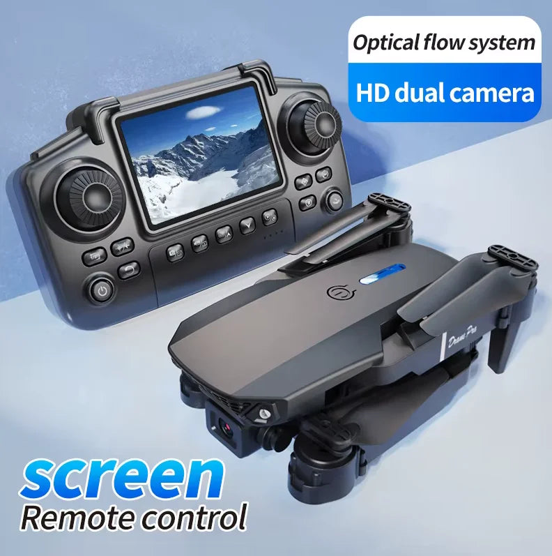E88 Mini Drones Camera Plastic App Control Display Screen Remote Control Optical Flow Wifi FPV RC Foldable Quadcopter E88 Pro