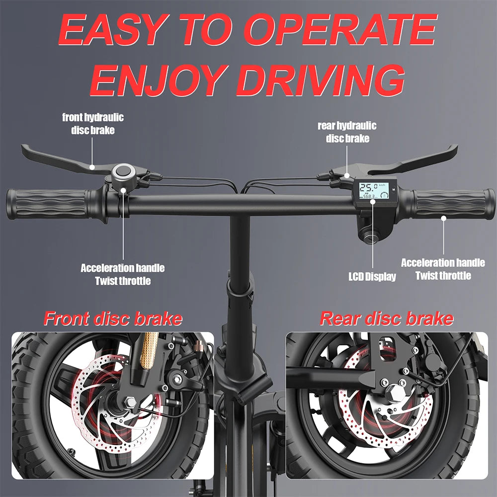 Free Shipping 2026 Long Range Folding E-Bike 400W Bicicleta Eléctrica UL Certified US Stock Ready for Dropshipping & Commuter