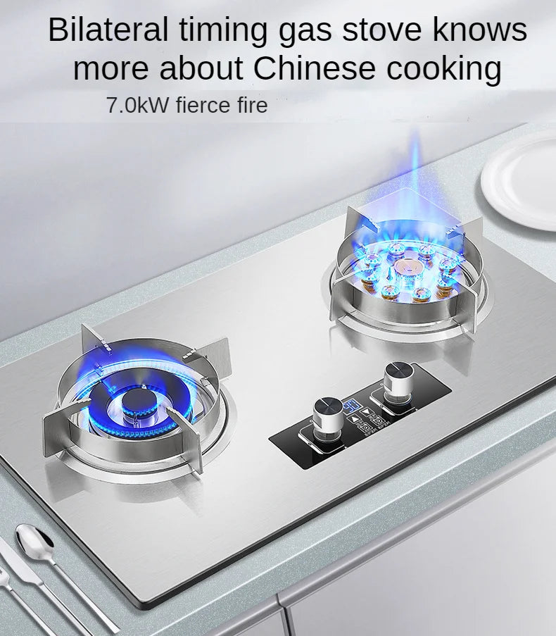 Smart Built-in Gas Cooktop with Flame Control for Commercial Kitchens