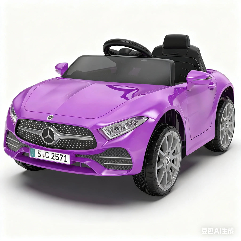 12V Kids Ride on Benz Car with 2.4G Remote Control, Car Ride on Vehicle Double Doors, 5 Point Safety Belt,LED Light 2-5 Year