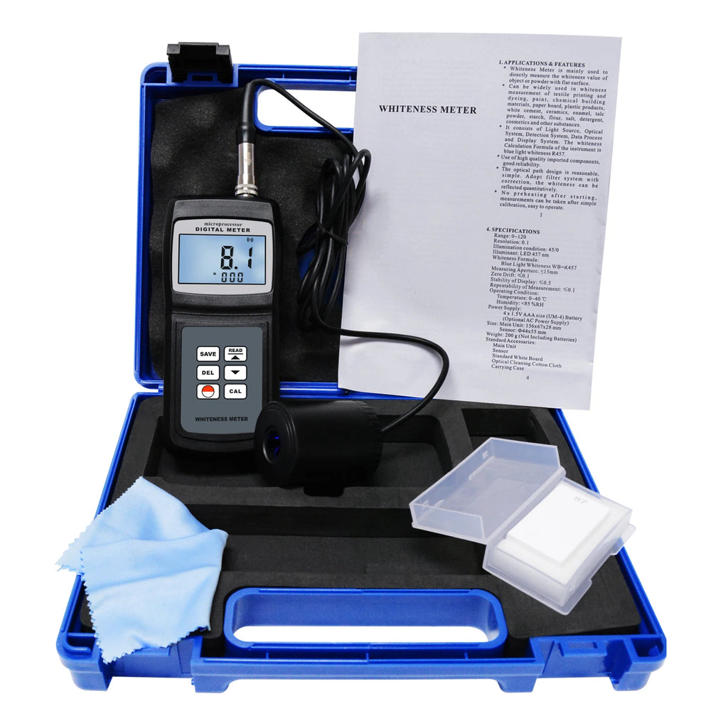 Portable Digital Whiteness Meter with 254 Data Memory Customized OEM Support WM-106 Standard Range