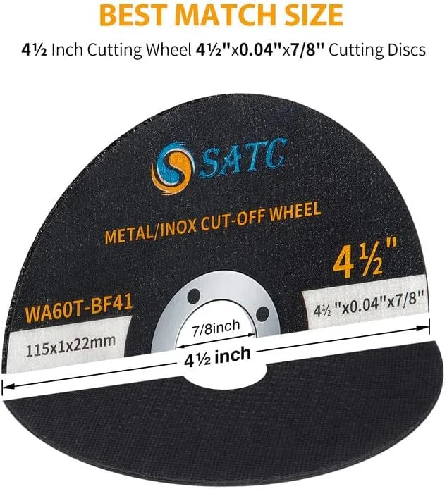 USA Free Shipping 50 PCS Cutting Wheels 4.5"x.040"x7/8" Angle Grinder Cutting Disc Ultra Thin Metal & Stainless Steel