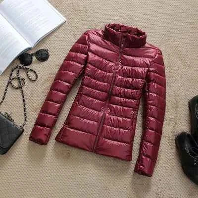 90% Ultra-light Plus Size Thin Down Jacket Women 2020 Autumn Winter Slim Short Hooded Warm White Duck Down Coat Women Outerwear