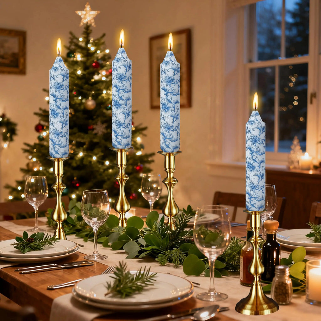 7Inch Pillar Candles Handmade Unscented 4PCS Small Taper Candle Sticks for Festive Parties Wedding Home Decor