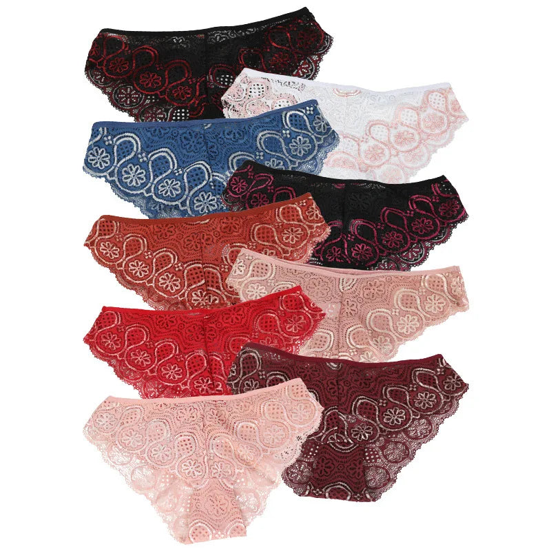 8 Colors Cheap Price S-3XL Female Women Mid-Waist Sexy Girls Hipster Lace Lingerie Lace Briefs Underwear