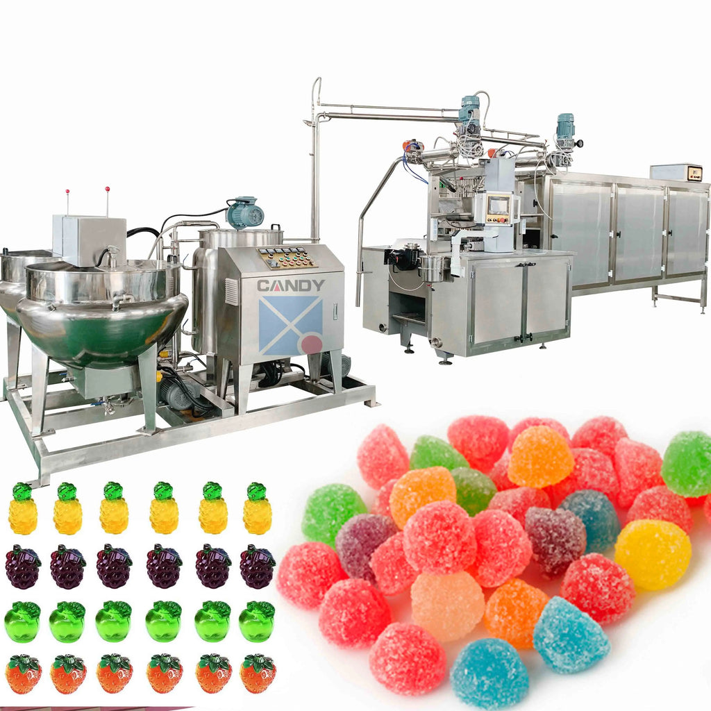 Manufacturer's New Long-History Candy Machine Gummy Bear Jelly Candy Making Equipment for Food Factory Lollipop Toffee Apparatus