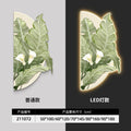 100*50CM Simplicity Flower Leaves Crystal Porcelain Modern Glass Wall Painting with Led  for Home Decor Living Room