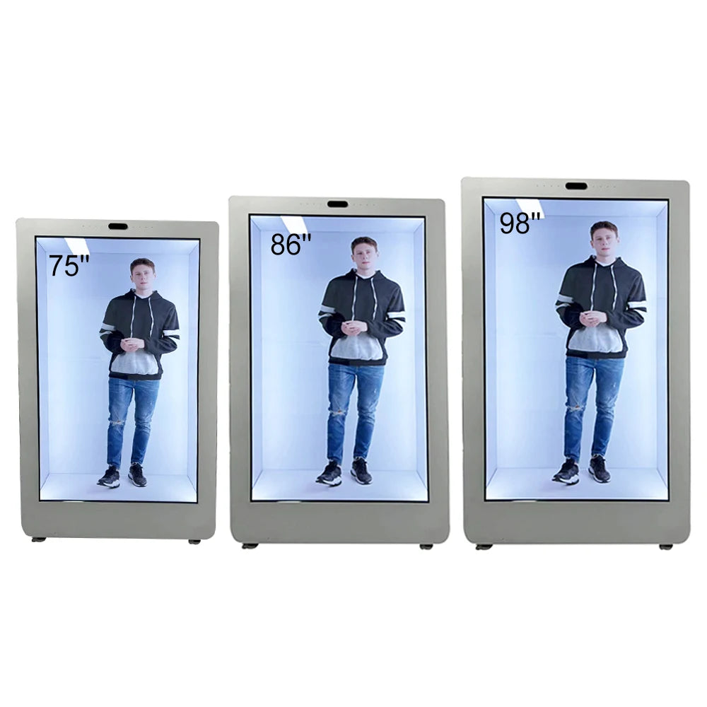 VISIGN Hot-pick UHD 3d Box Hologram Effect Multi Sizes 8 Inch to 98 Inch Capacitive Touch LCD Transparent Box with AI Software