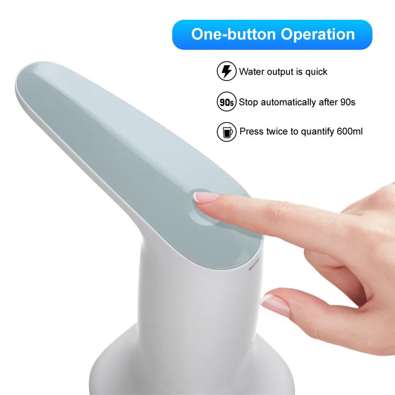 New Electric Smart Water Bottle Dispenser Portable Automatic Drinking Water Pump with Base LED Night Light Device