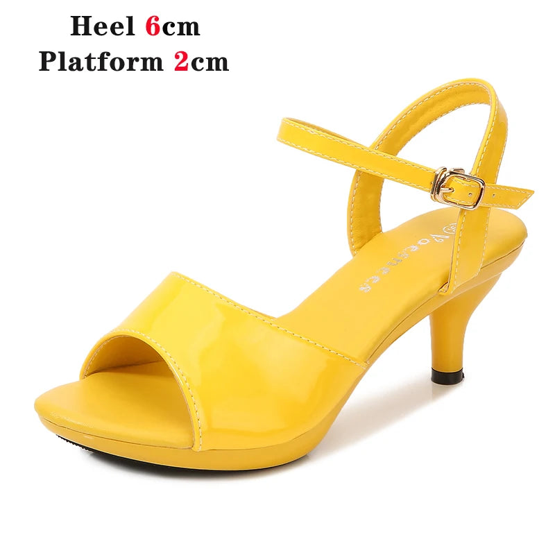 Sandals Women Shoes Big Size 43 Thin Heels Summer Candy Color Peep Toe High Heels Sexy Nightclub Party Slides Cross-Strap Shoes