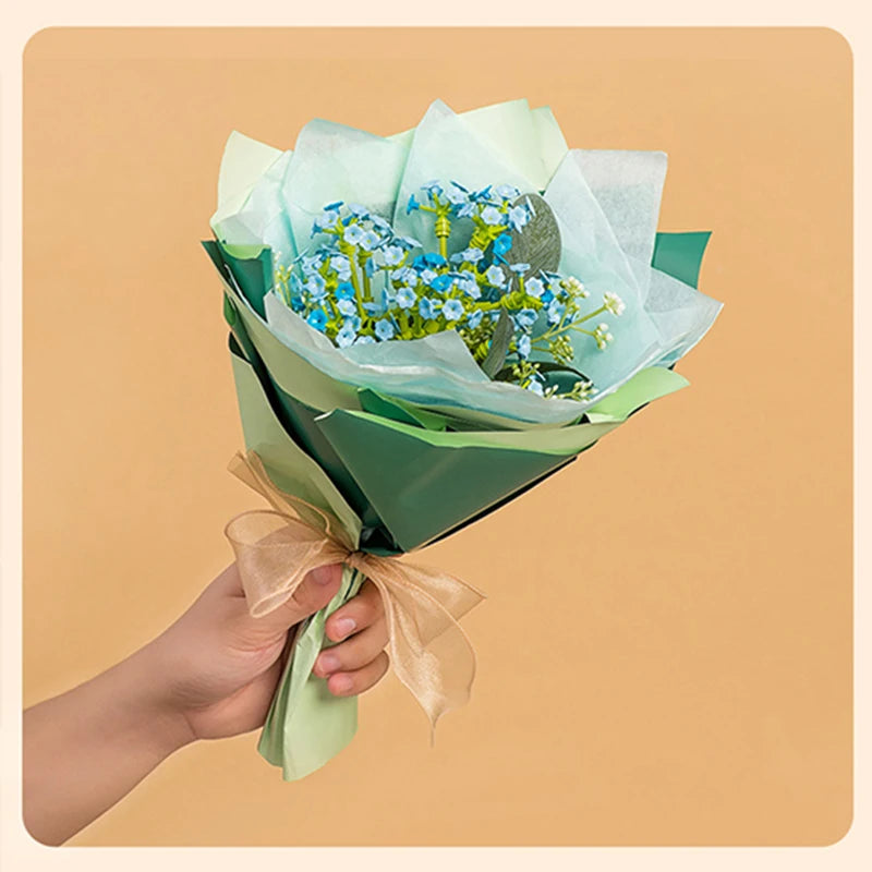 KFPLAN Flower Creative Puzzle Building Block Flower Flower Building Blocks DIY Gift Diy Building Blocks for Children Gift Toys