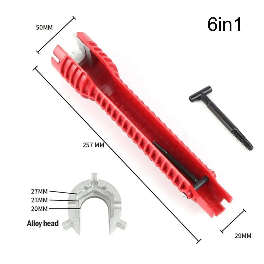 Plumber Tools 8 in 1 Multifunctional English Key Sink Faucet Key Wrench Set Kitchen Anti-slip Repair Pipe Multi Key Hand Tools