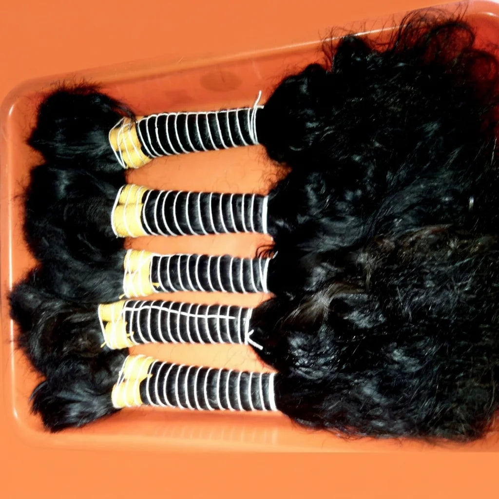 Surprise! Discount Grade  12A Indian Deep Wave Hair Hair,natural Color and Soft and Smooth Hair.good Texture From India
