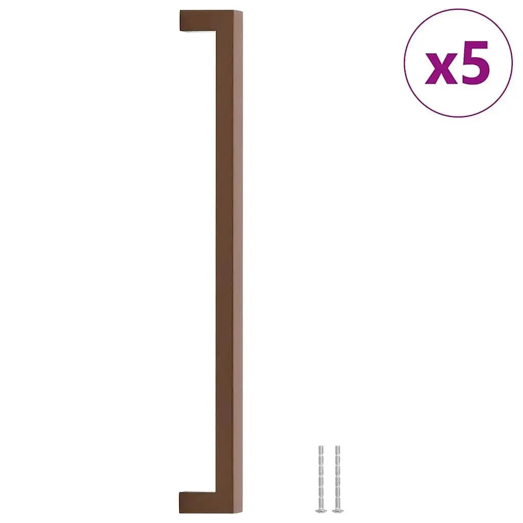 W2B VidaXL Luxury Bronze Stainless Steel Door Knob Set Durable Cabinet Handle for Closet Wardrobe Drawer Kitchen Dresser-5pcs