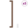 W2B VidaXL Luxury Bronze Stainless Steel Door Knob Set Durable Cabinet Handle for Closet Wardrobe Drawer Kitchen Dresser-5pcs