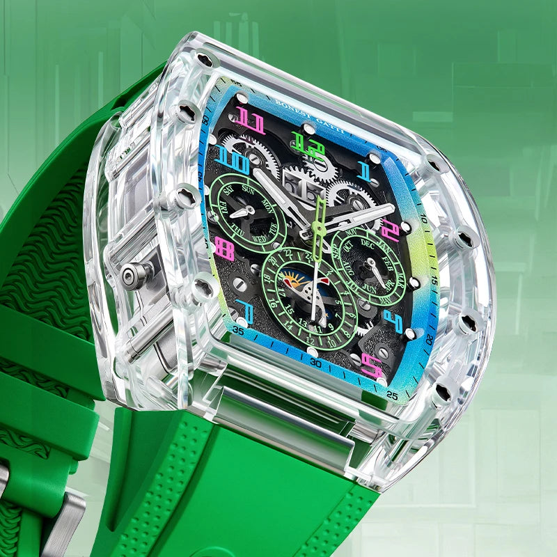 Bonest Gatti Luxury Watches Men Watch Mechanical Tourbillon Wristwatch 3ATM Waterproof Automatic Watch BG6006
