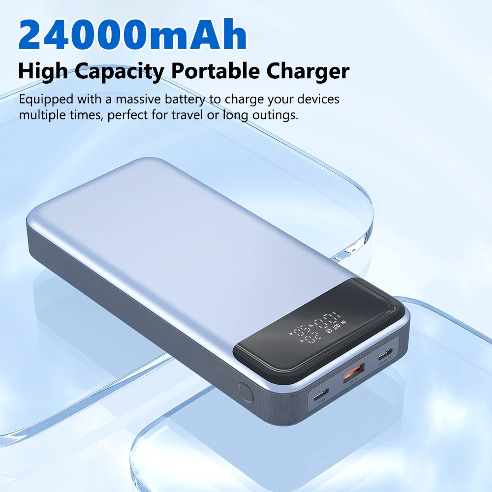 US Stock Free Shipping 24000mAh Power Bank Portable Charger PD 280W Fast Charge Smart Charging Lightweight Power Bank
