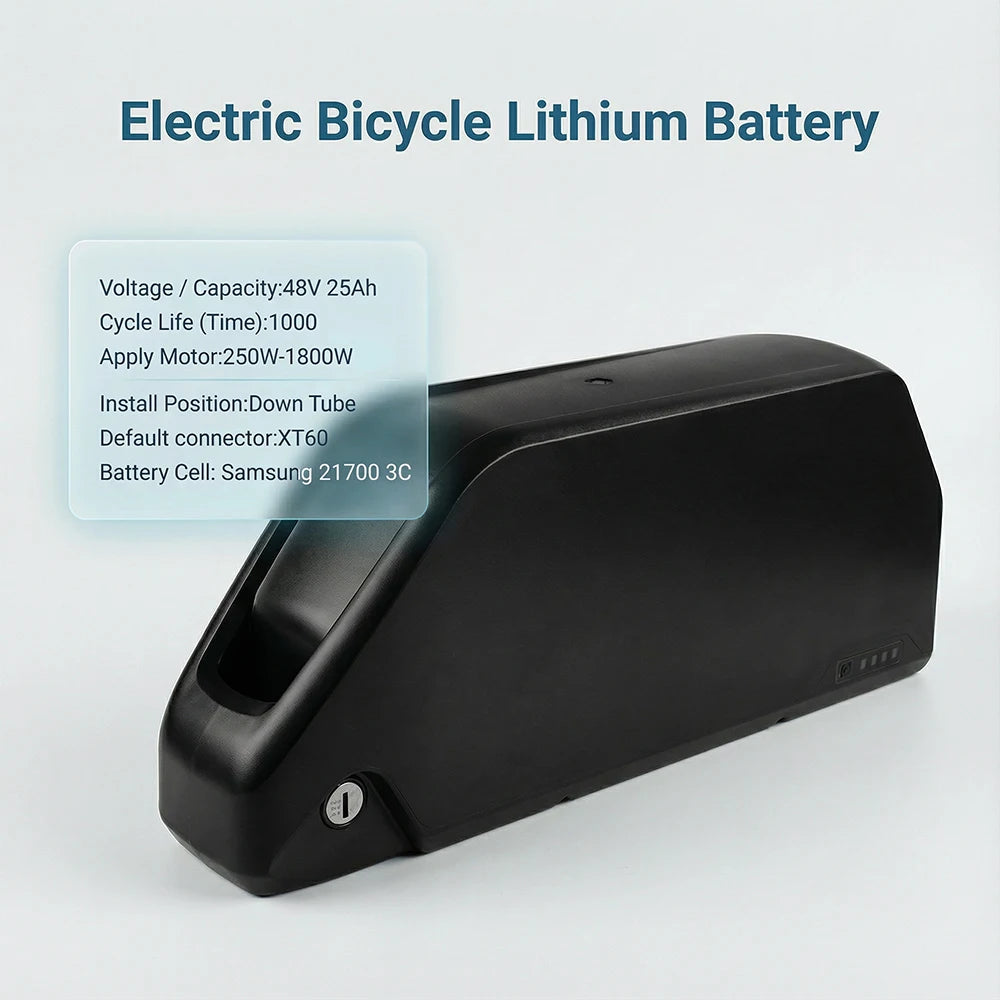 DE Stock 48V Lithium Batterie 25Ah Rechargeable Battery Pack for Electric Bicycle Scooter with 3A Charger Built in BMS 50A Akku