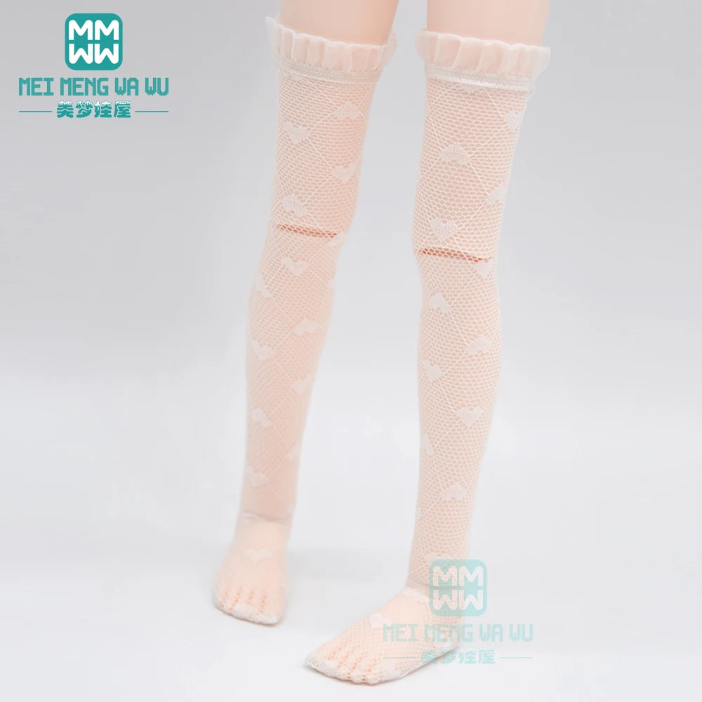 BJD Accessories for 1/3 BJD SD DD Doll Fashion Striped Socks, Reticulated Stockings, Lace Stockings