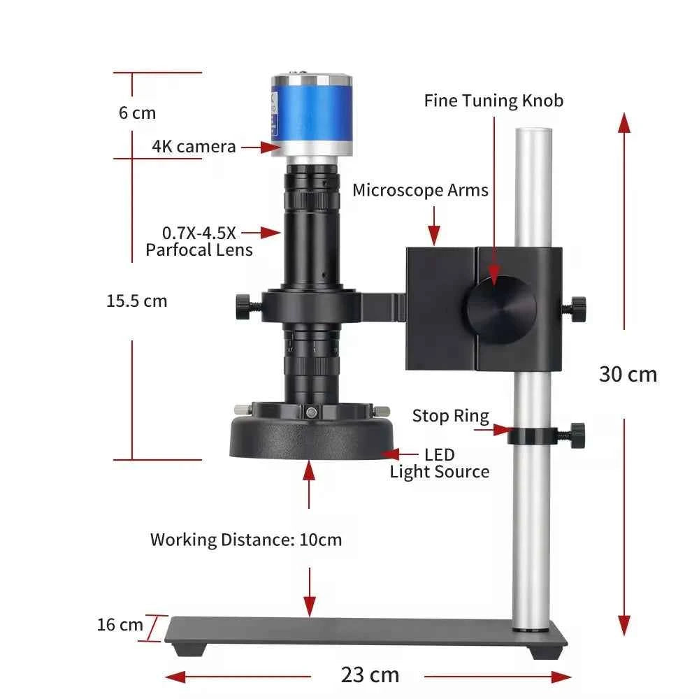 4K HD Video Microscope Camera LED Light Static and Dynamic Comparison Image for Image Acquisition Phone PCB Repair Welding