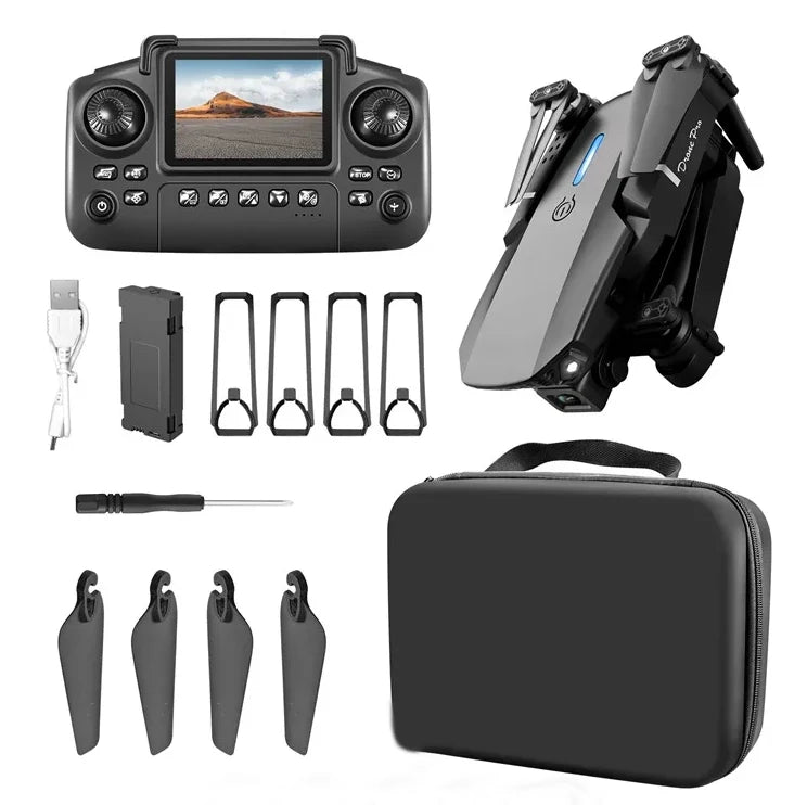 E88 Mini Drones Camera Plastic App Control Display Screen Remote Control Optical Flow Wifi FPV RC Foldable Quadcopter E88 Pro