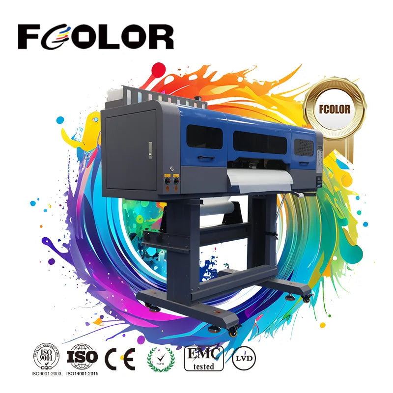 FCOLRO 8 Colors 60CM T-shirt Printing Machine Heat Transfer Larger DTF Printer with Three I3200 Print Heads
