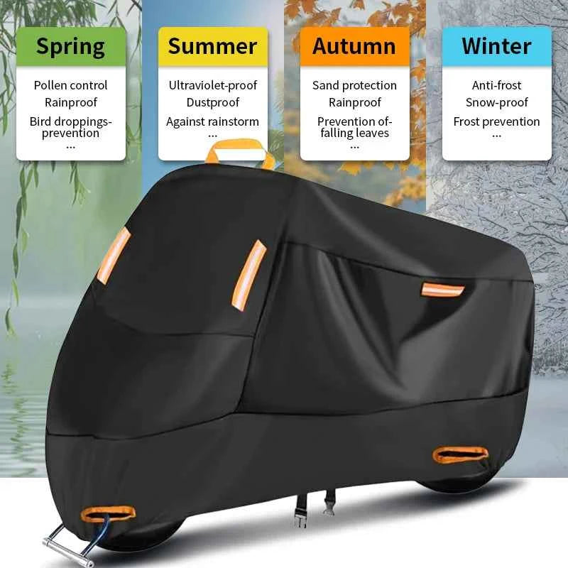 High Quality Waterproof Outdoor Motorcycle Cover with Locking Feature