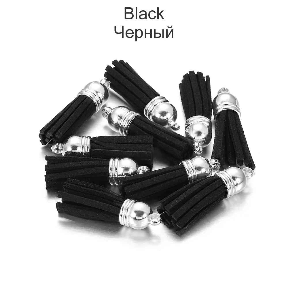 20-60pcs/lot 38mm Tassel Vintage Leather Tassels Fringe for Purl Macrame Pendant For DIY Jewelry Making Supplies Accessories