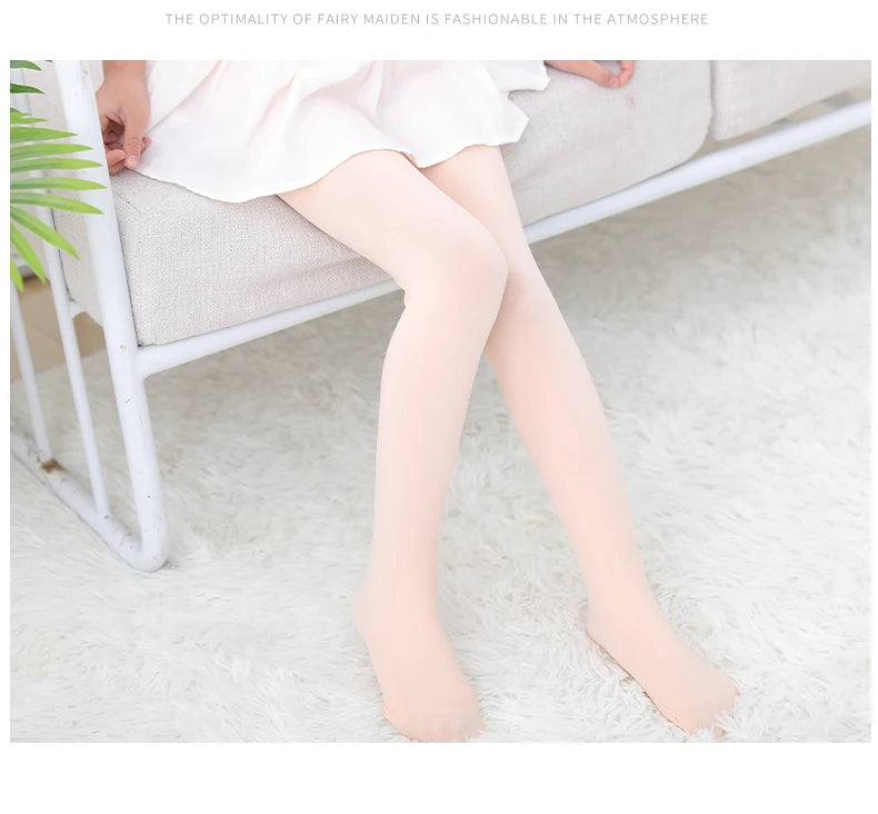 Summer Spring Candy Color Kids Girls Pantyhose Ballet Dance Tights for Infant Child Stocking Velvet Solid White Autumn Pantyhose