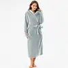 Free Shipping Women s Sleepwear Robe Longue Embroidery Robe Bulk Robes Heavy Thin Fleece Pajamas