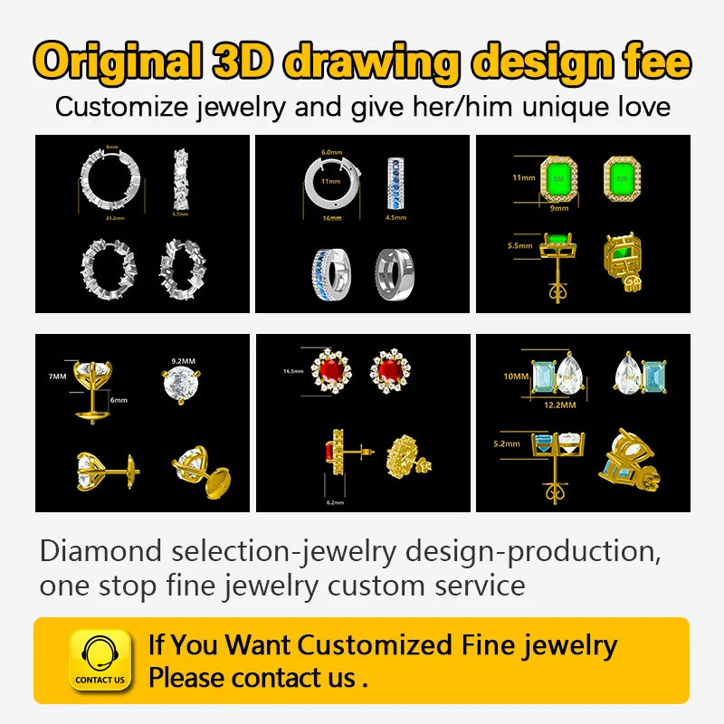 Factory Wholesale Moissanite Earring 925 Sterling Silver 18k White Gold Plated 2mm Round Moissanite Diamond Hoop Earrings