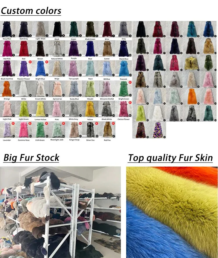 Women Real Fox Fur Bolero Jacket Unique Natural Fur Coat Two Fox Fur Sleeves