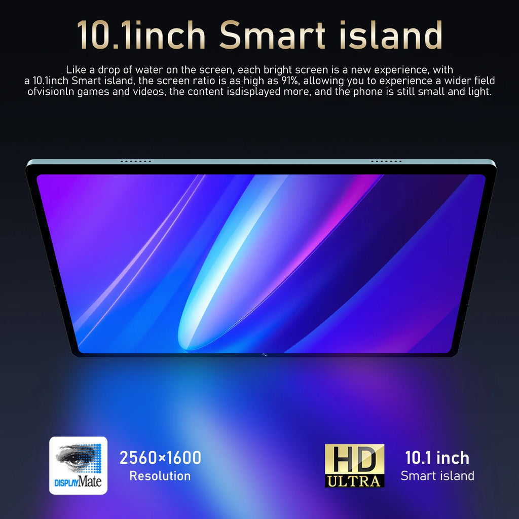 10.1 Inch Dual Camera Tablet PC Large IPS Capacitive Touch Screen 12GB 512GB Android USB 5G WiFi MTK Processor for Entertainment