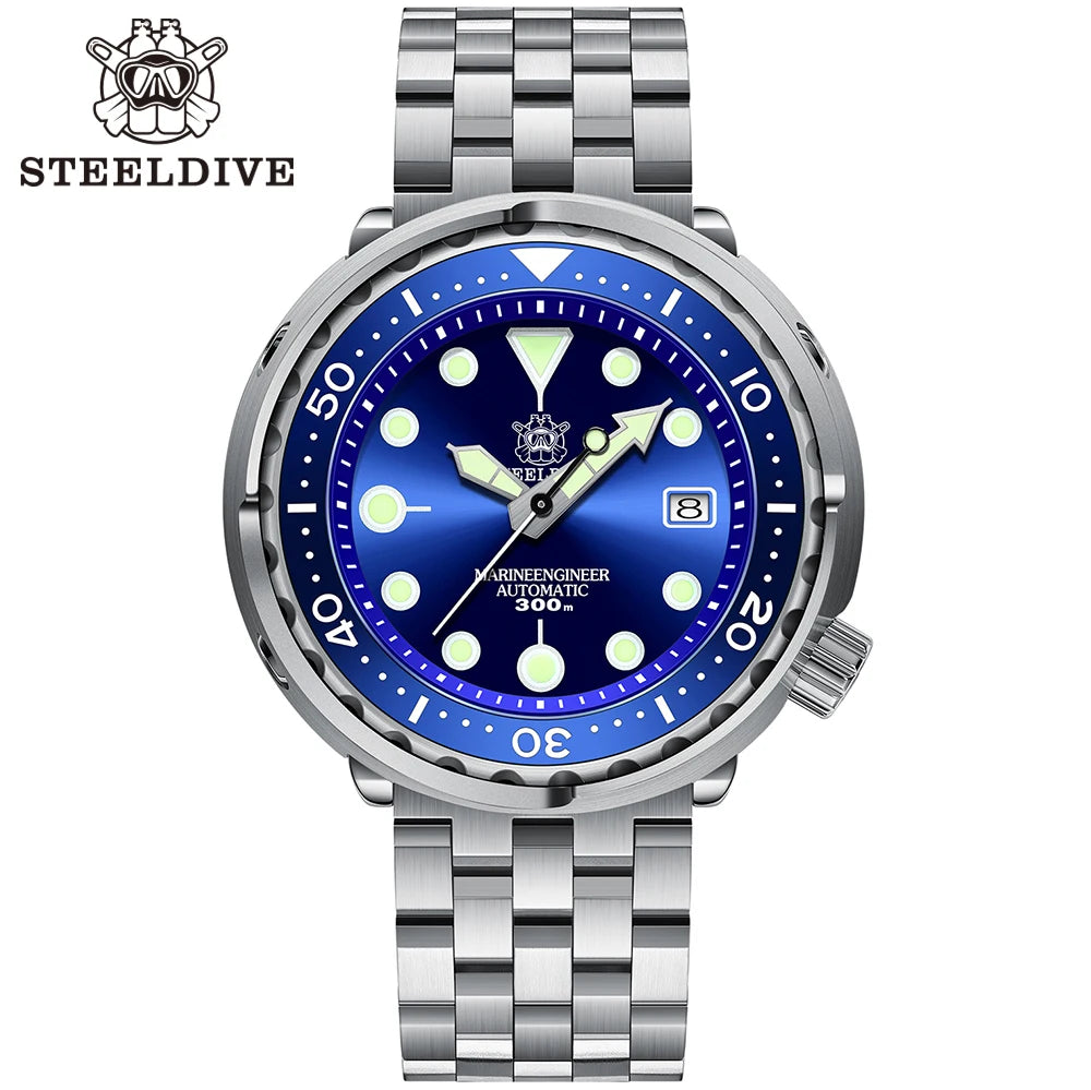 Blue Dial SD1975 Stainless Steel 30ATM Waterproof High Quality Japan NH35 Mechanical Ceramic Bezel Dver Watches for Men