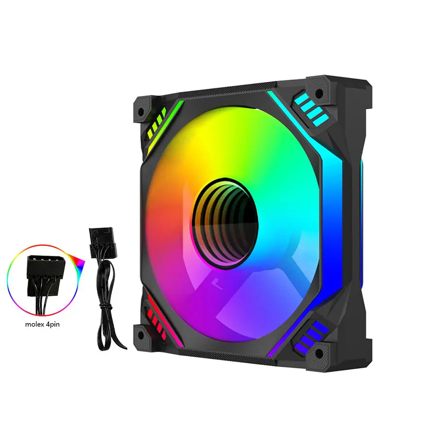 Lovingcool OEM Custom 12025 RGB Gaming PC Computer Fan 12v Cooler Fan Plastic RGB Cooling Fan Radiator for Computer Case