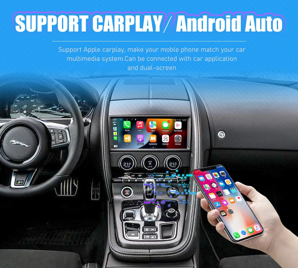 For Jaguar F-TYPE 2012-2020 Android 12 Car Radio Auto Stereo GPS Navigation Multimedia Video Player Wireless Carplay 4G LTE Unit