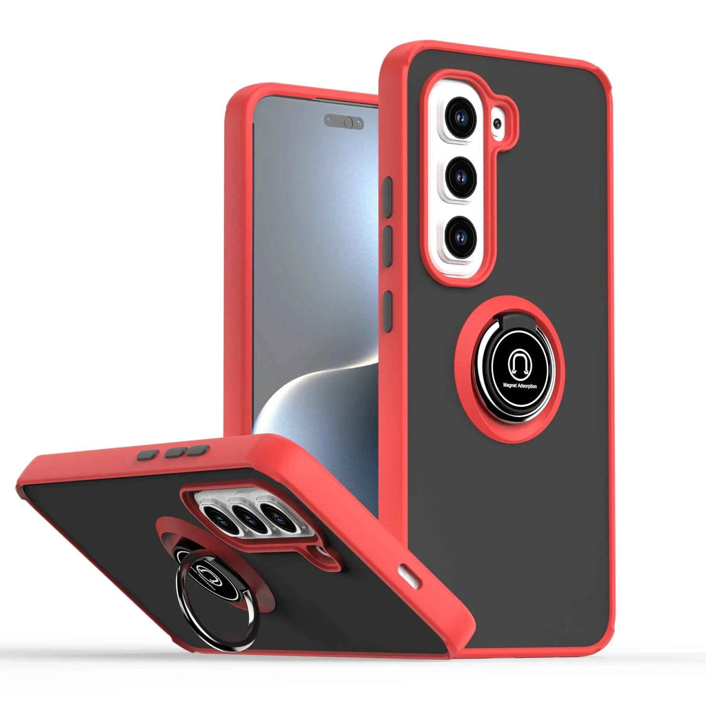 Contrast Color Phone Covers Magnetic Mobile Phone Cases With Ring Stand for Infinix Hot50 30i Hot 20Play 11 10 12 40Pro