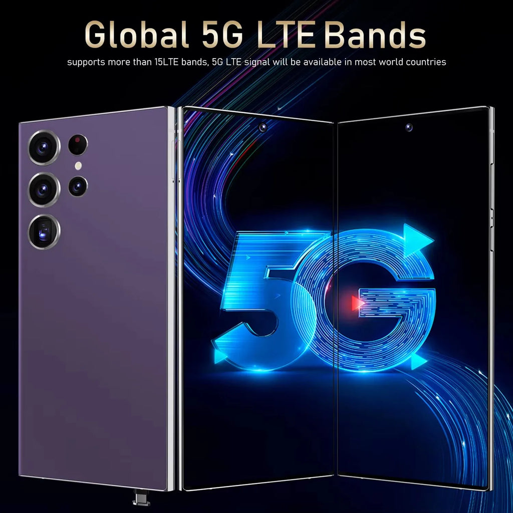 Ultra 5G S24 Smartphone Cheap HD 4GB+128GB Mobile Phone LTE Cellular Spanish Operating Language 4G Capabilities AMOLED 90Hz Octa