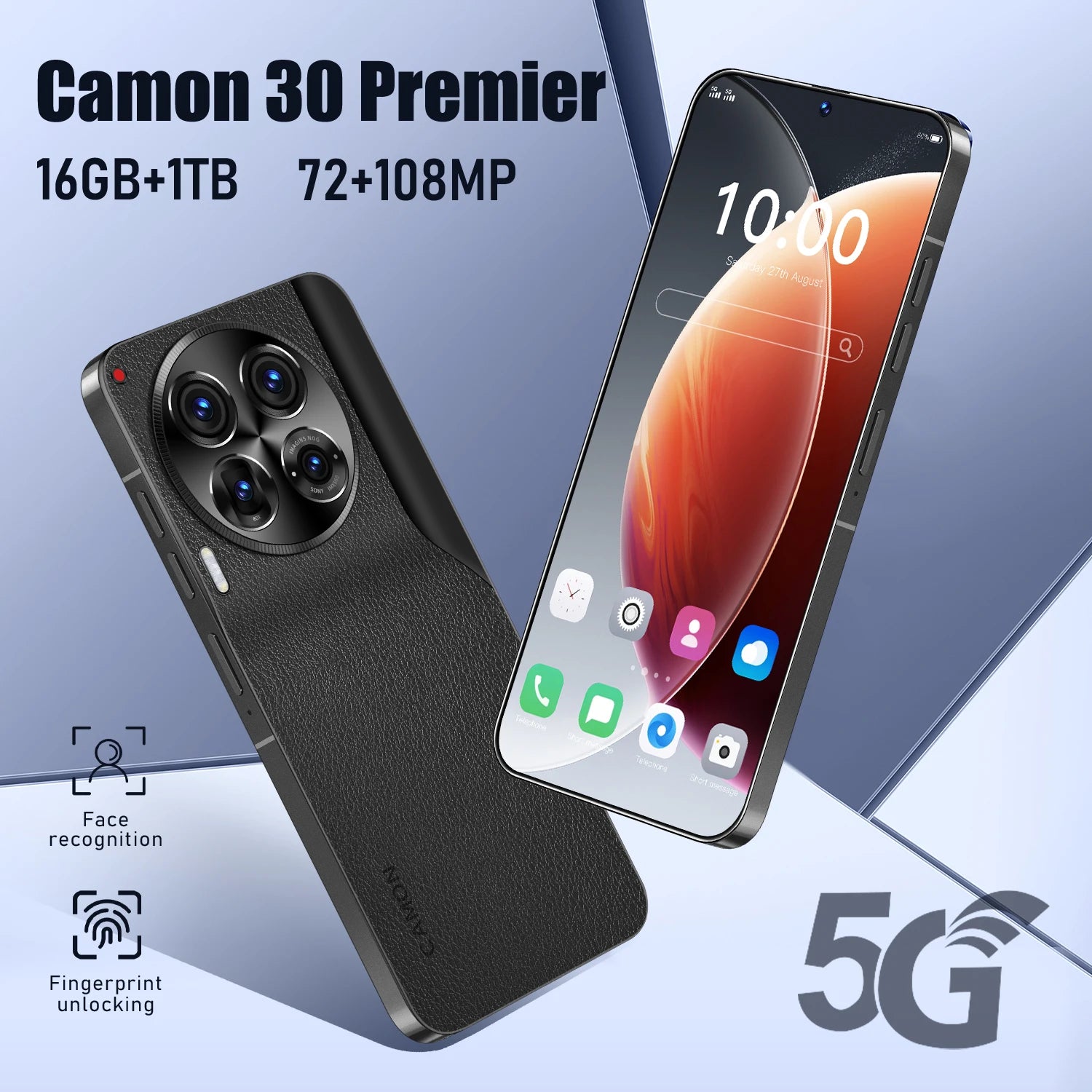 Camon 30 5G Gaming Smartphone Android 13 6.8" OLED 90Hz Display 6000mAh Battery Quad-Core MTK Dimensity C30 Pro Mobile Phones