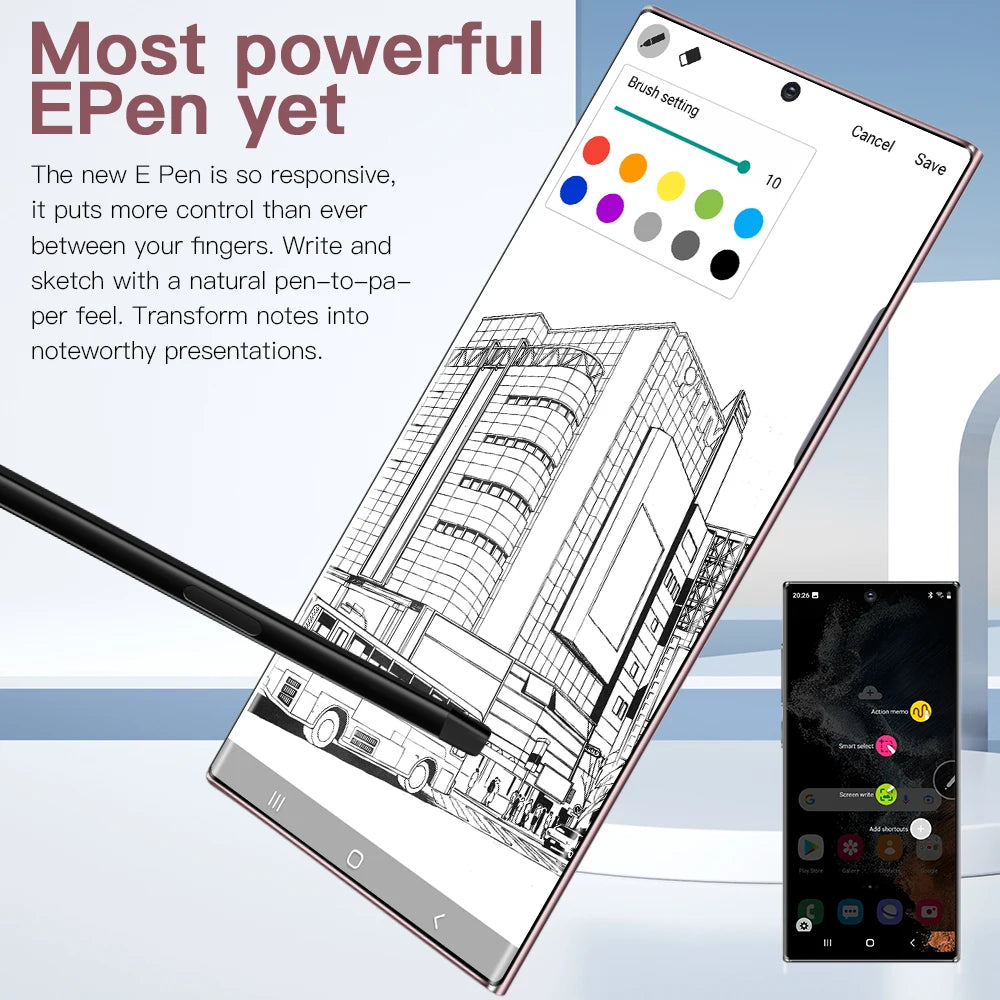 2023 Note 20 Ultra New 7.3inch Smartphone 4g 5g Unlocked Android Mobile Original Cellphone Cell Smart Phone