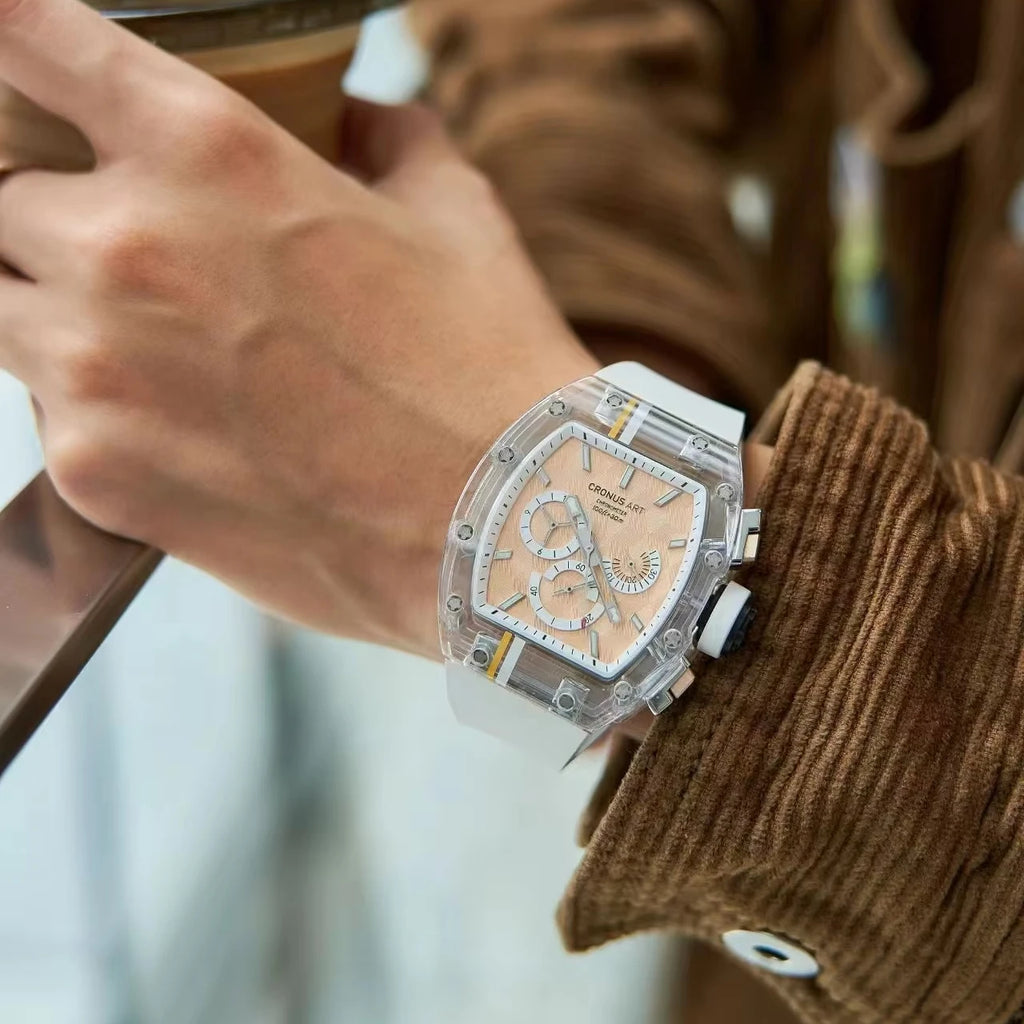 2025 Luxury Men's Sapphire Mechanical Watch High Quality for Parties Business Negotiations  Feature New Trend Designer Gift