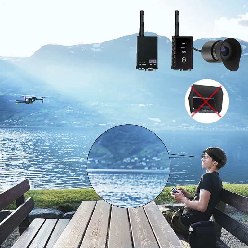 80-inch Portable Head-mounted Monocular Display 0.39-inch Screen with 12x Eyepieces to Support Diopter Adjustment Ocular Lens