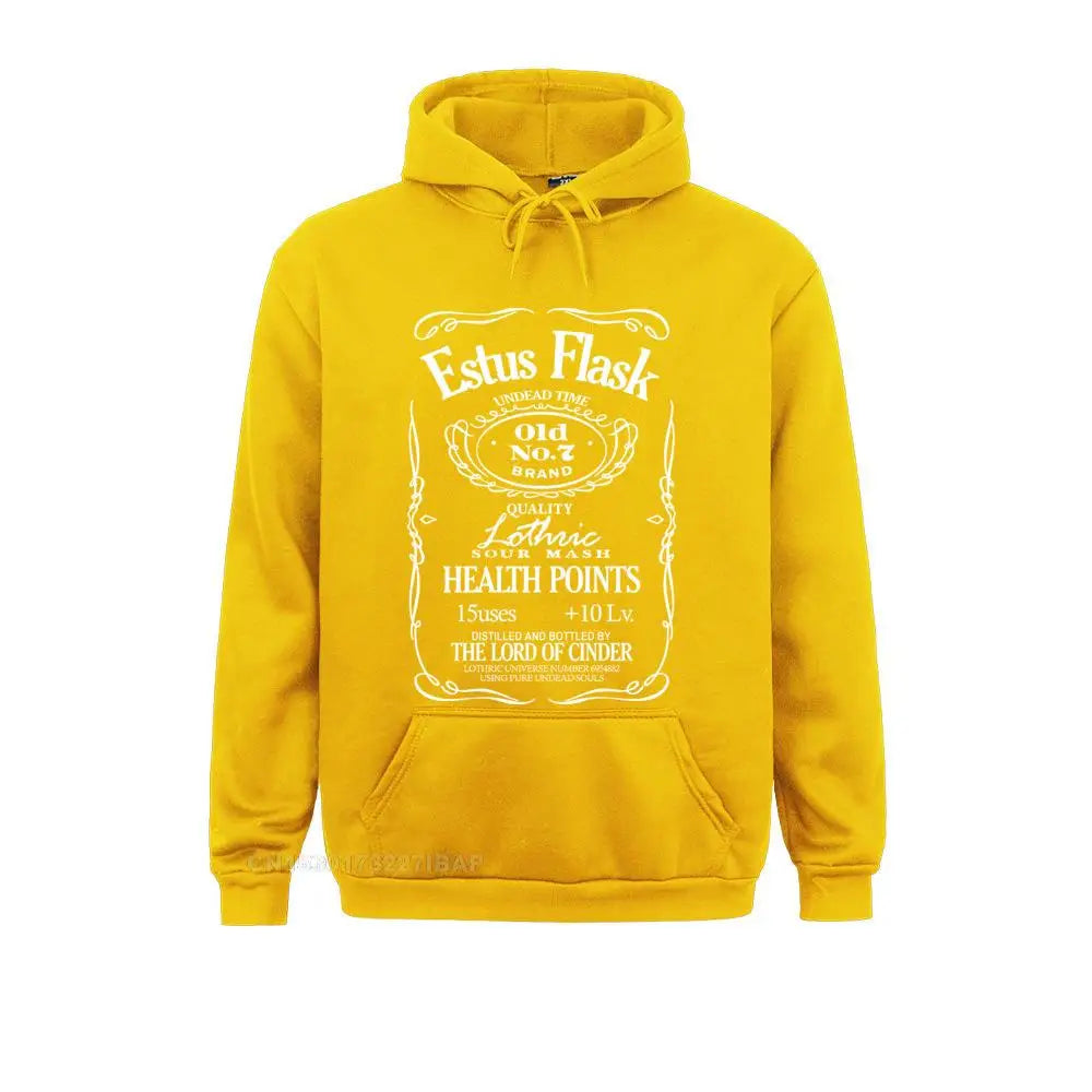 Men's Dark Souls Estus Flask Harajuku Hoodies Game Knight Weapons Drink Sportswear Men Christmas Streetwear Jacket Sweater