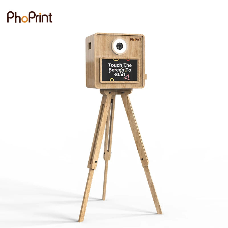 Portable Touch Screen Light Weight Instant Printing Dslr Vintage Photo Booth Machine for Party