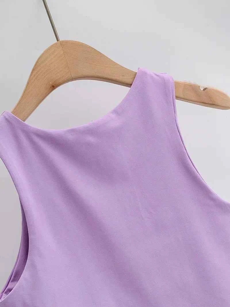 2023 Summer Fashion Women Sexy Slim Tops O-neck Sleeveless Double Nylon Ladies Good Quality Tank Tops 6 Colors