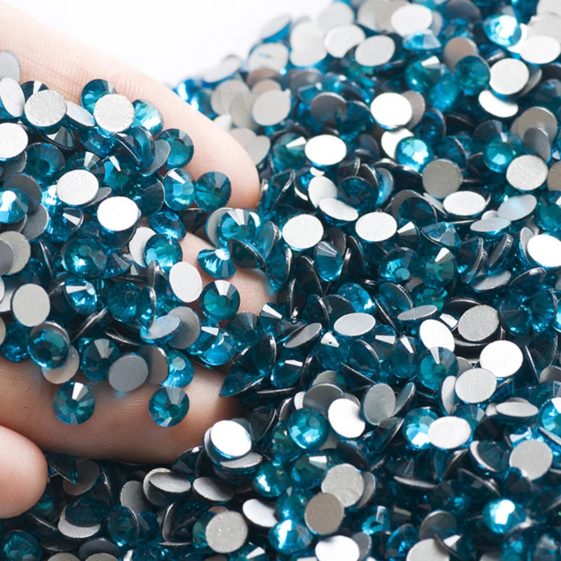 YANRUO 2058NOHF Flatback All Sizes Crystal Rhinestones Stones Nail Clothes for Needlework DIY Crafts Decor Gems