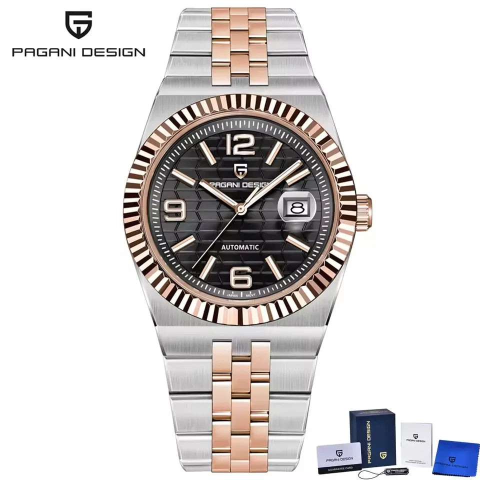 Pagani Design PD-YS027 Automatic Mechanical Stainless Steel Male Wristwatch Sapphire Glass Top Brand Luxury Men Watch Gift.